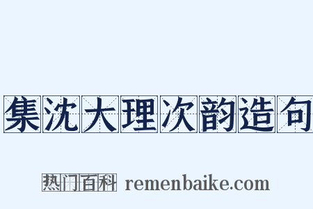集沈大理次韵造句是什么意思的图片